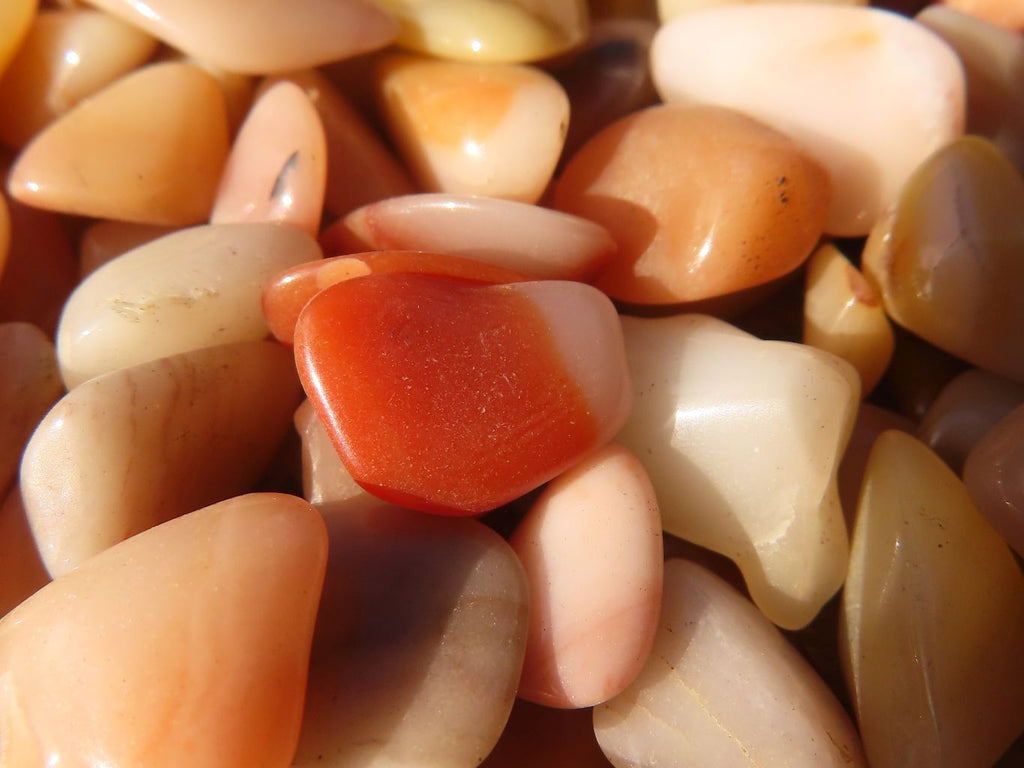 Polished Mini Craft Pink Agate Tumble Stones - Sold per 500 g - From Botswana - Toprock Gemstones and Minerals 
