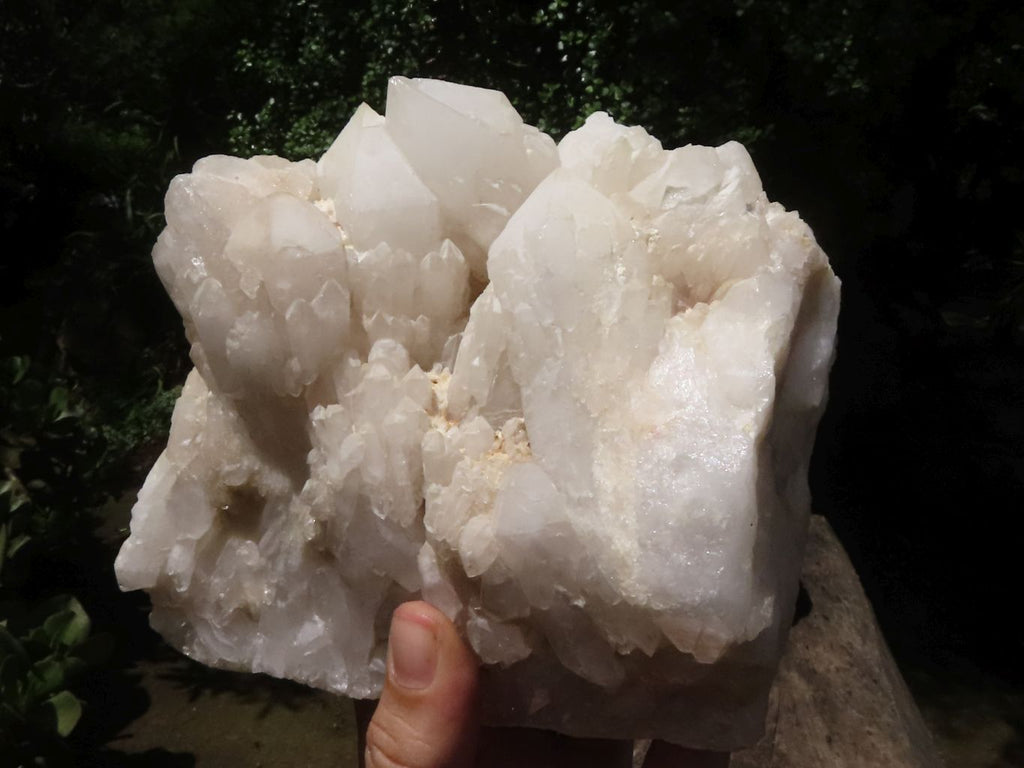 Natural White Quartz Clusters  x 2 From Madagascar - TopRock