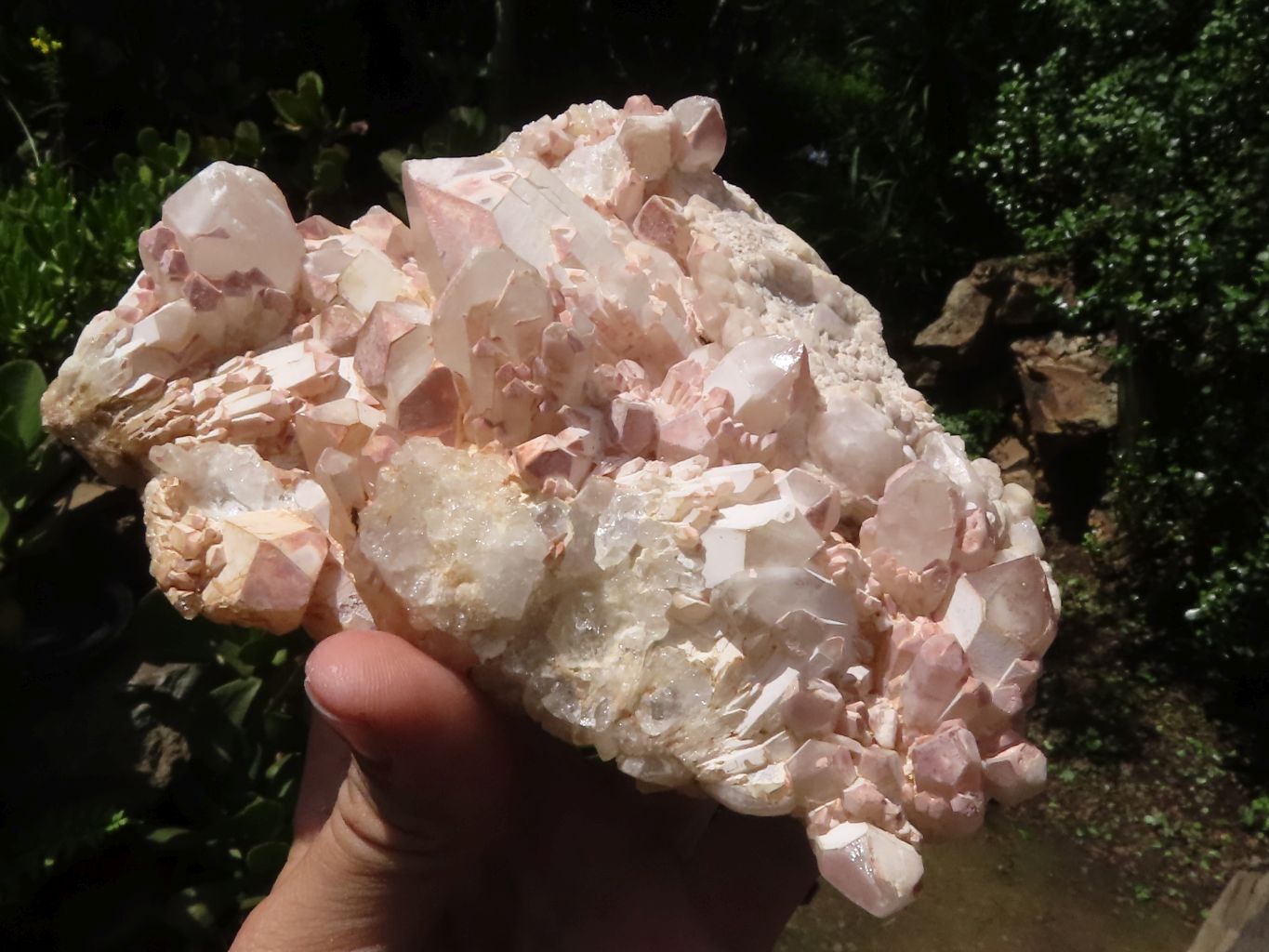 Natural White Quartz Clusters  x 2 From Madagascar - TopRock