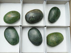 Polished Green Verdite Palm Stones  x 6 From Zimbabwe - TopRock