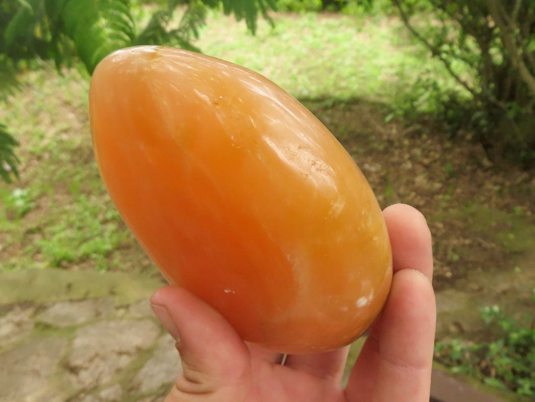 Polished Orange Twist Calcite Standing Free Forms  x 2 From Madagascar - TopRock