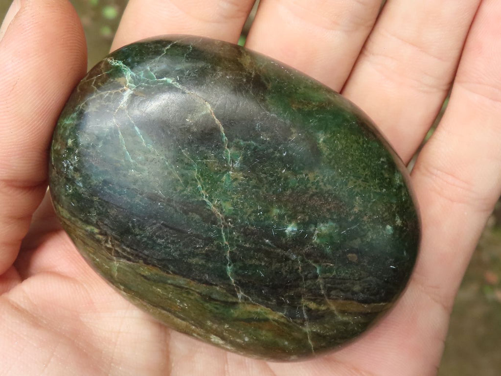 Polished Green Verdite Palm Stones  x 6 From Zimbabwe - TopRock