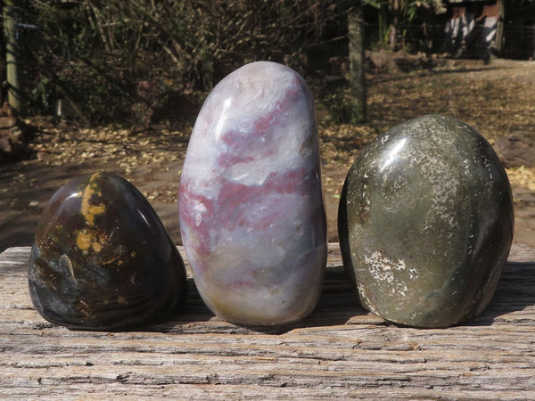 Polished Stunning Selection Of Ocean Jasper Standing Free Forms  x 4 From Madagascar - TopRock