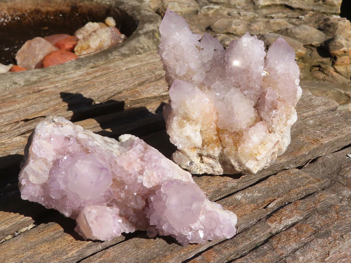 Natural Mixed Spirit Ametrine / Amethyst Quartz Clusters  x 6 From Boekenhouthoek, South Africa - Toprock Gemstones and Minerals 