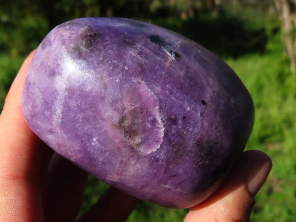 Polished Lepidolite Free Forms & Standing Free Forms x 4 From Zimbabwe - TopRock