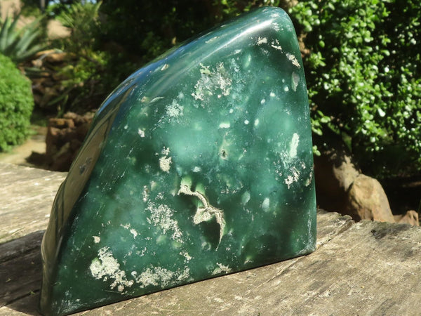 Polished Extra Large Emerald Mtorolite / Chrome Chrysoprase Standing Free Form x 1 From Mutorashanga, Zimbabwe - TopRock
