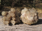 Natural Smokey Phantom Quartz Clusters  x 2 From Luena, Congo - TopRock