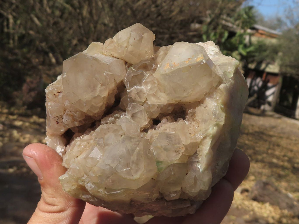 Natural Smokey Phantom Quartz Clusters  x 2 From Luena, Congo - TopRock