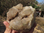Natural Smokey Phantom Quartz Clusters  x 2 From Luena, Congo - TopRock