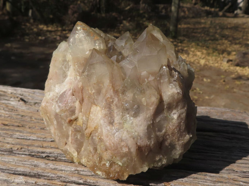 Natural Smokey Phantom Quartz Clusters  x 2 From Luena, Congo - TopRock