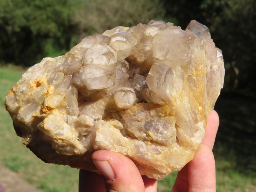 Natural Smokey Cascading Phantom Quartz Clusters x 2 From Luena, Congo - TopRock
