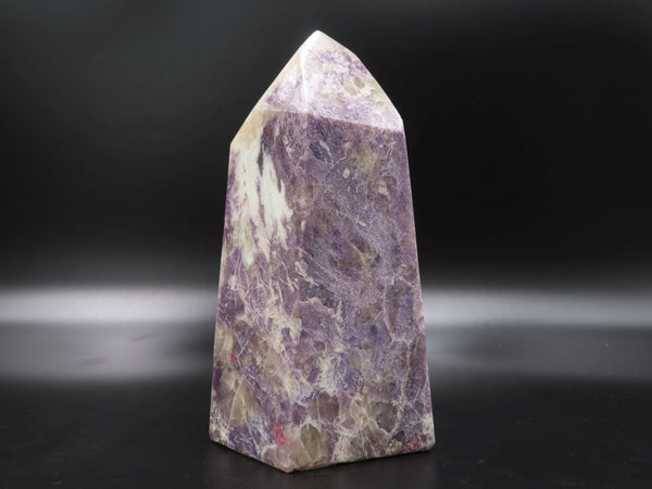 Polished Lepidolite With Pink Rubellite Crystal Point x 1 From Madagascar - TopRock