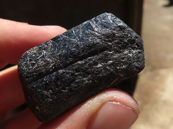 Natural Rough Alluvial Black Tourmaline Crystals  x 66 From Zambia - TopRock