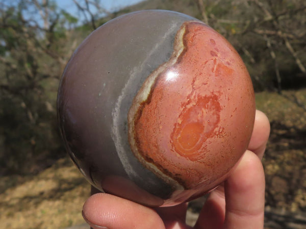 Polished Selected Lovely Polychrome / Picasso Jasper Spheres  x 4 From Madagascar - TopRock