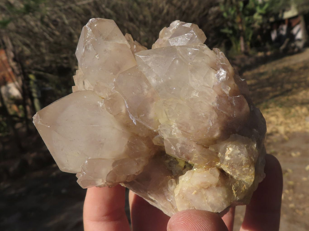 Natural Smokey Cascading Phantom Quartz Clusters x 6 From Luena, Congo - TopRock
