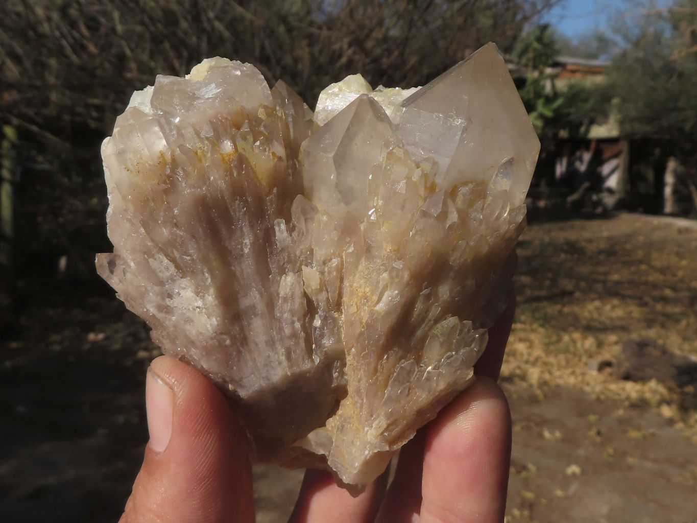 Natural Smokey Cascading Phantom Quartz Clusters x 6 From Luena, Congo - TopRock