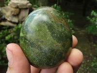 Polished Green Verdite Palm Stones  x 6 From Zimbabwe - TopRock