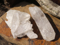Natural Clear Quartz Crystal Specimens  x 12 From Mpika, Zambia - Toprock Gemstones and Minerals 