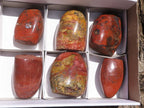 Polished Stunning Red Flame Jasper Standing Free Forms  x 6 From Madagascar - TopRock