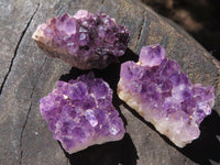 Natural Small Dark "Amethystos" Amethyst Clusters x 63 From Kwaggafontein, South Africa - TopRock
