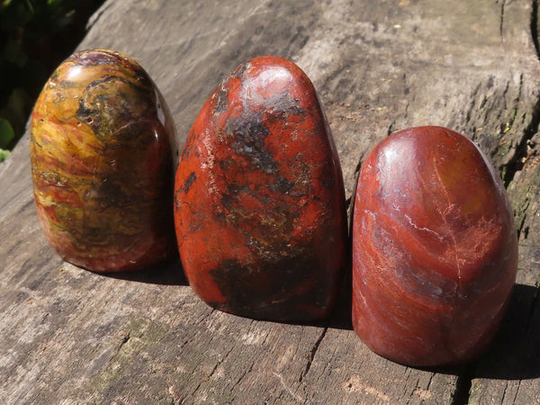 Polished Stunning Red Flame Jasper Standing Free Forms  x 6 From Madagascar - TopRock