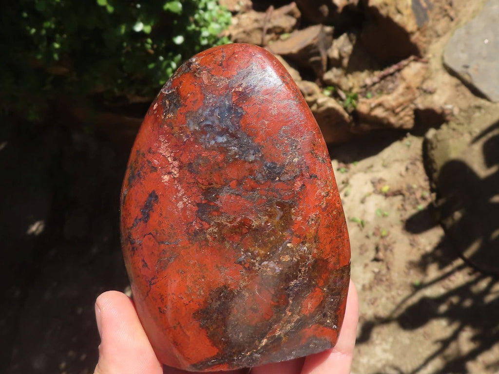 Polished Stunning Red Flame Jasper Standing Free Forms  x 6 From Madagascar - TopRock