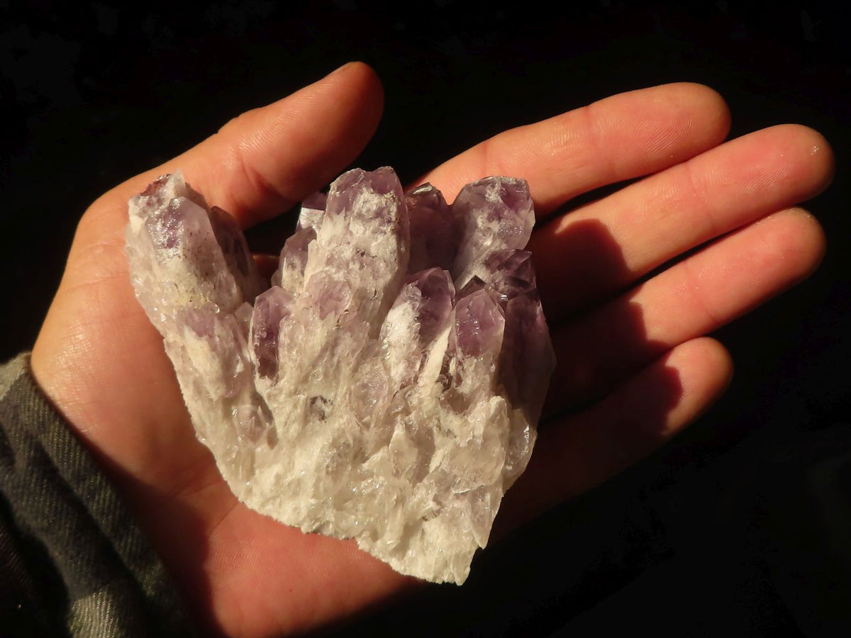 Natural Sugar Amethyst Clusters  x 6 From Solwezi, Zambia - Toprock Gemstones and Minerals 