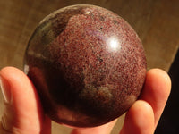 Polished Red Garnet Matrix Spheres  x 2 From Madagascar - Toprock Gemstones and Minerals 
