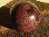 Polished Red Garnet Matrix Spheres  x 2 From Madagascar - Toprock Gemstones and Minerals 