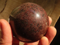 Polished Red Garnet Matrix Spheres  x 2 From Madagascar - Toprock Gemstones and Minerals 