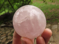 Polished Pink Rose Quartz Spheres  x 6 From Ambatondrazaka, Madagascar - TopRock