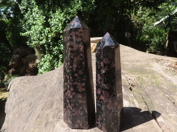 Polished Sparkling Blue Iolite / Water Sapphire Points  x 2 From Madagascar - TopRock