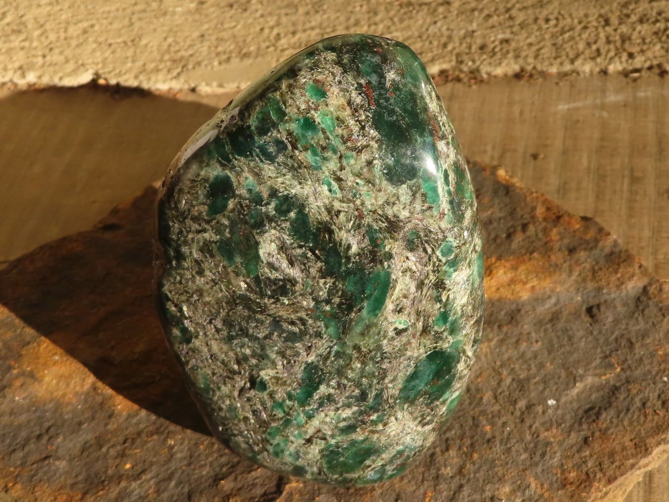 Polished Rare Emerald In Matrix Standing Free Form  x 1 From Zimbabwe - Toprock Gemstones and Minerals 