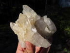 Natural Semi Optic Quartz Clusters With Large Crystals x 3 From Serenje, Zambia - TopRock