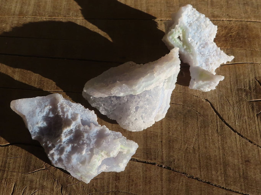 Natural Etched Blue Chalcedony Specimens  x 35 From Nsanje, Malawi - Toprock Gemstones and Minerals 