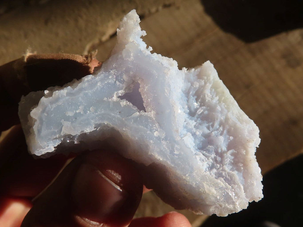 Natural Etched Blue Chalcedony Specimens  x 35 From Nsanje, Malawi - Toprock Gemstones and Minerals 