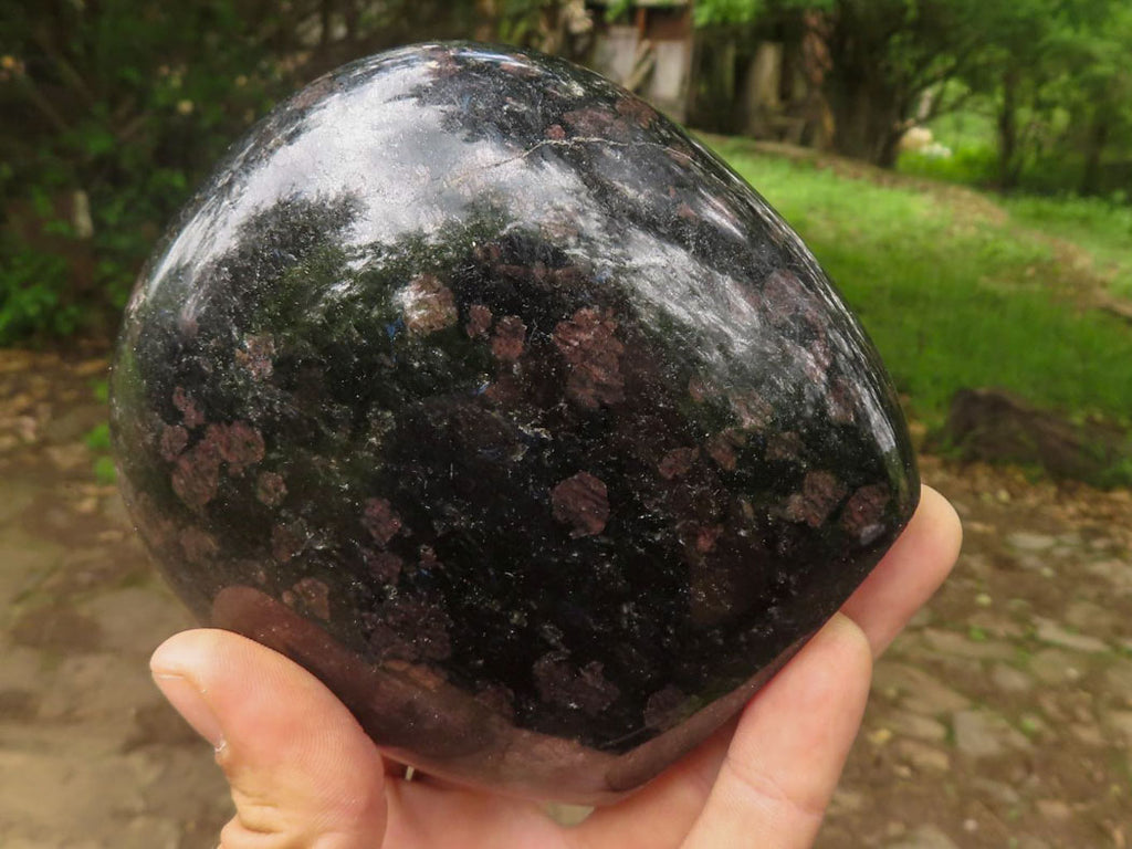 Polished Sparkling Blue Iolite / Water Sapphire Standing Free Form  x 1 From Madagascar - TopRock