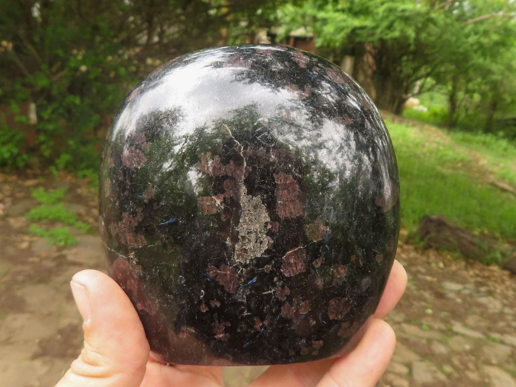 Polished Sparkling Blue Iolite / Water Sapphire Standing Free Form  x 1 From Madagascar - TopRock