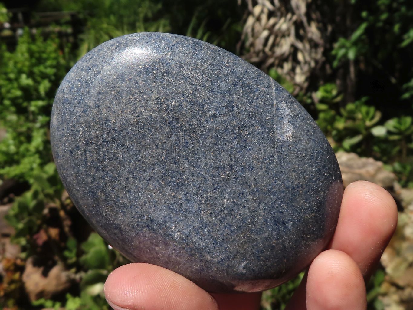 Polished Extra Large Lazulite Palm Stones  x 6 From Madagascar - TopRock