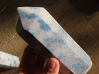 Polished Blue Spotted Spinel Quartz Points x 2 From Madagascar - Toprock Gemstones and Minerals 