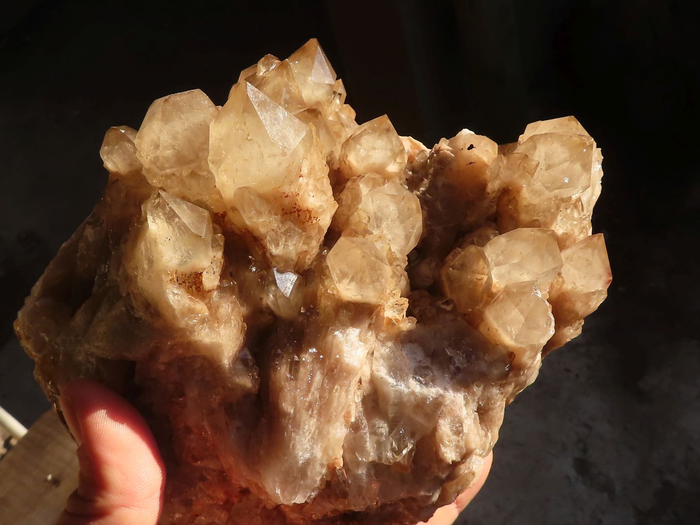 Natural Smokey Phantom Quartz Cluster  x 1 From Luena, Congo - Toprock Gemstones and Minerals 