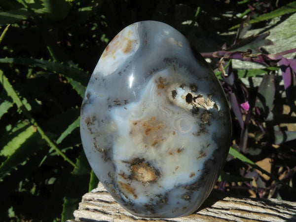 Polished Dendritic Agate Standing Free Forms x 2 From Madagascar - TopRock
