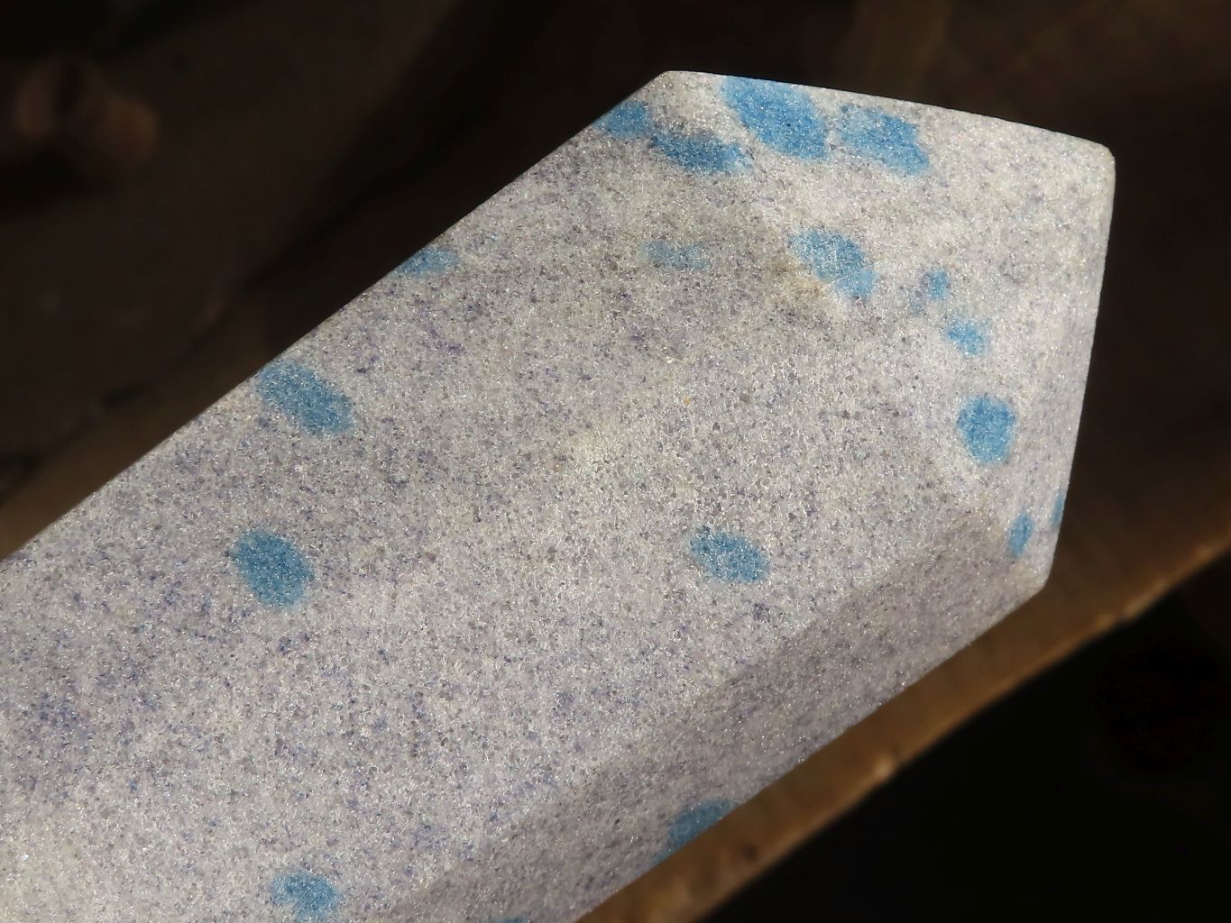 Polished Blue Spotted Spinel Quartz Points x 2 From Madagascar - Toprock Gemstones and Minerals 