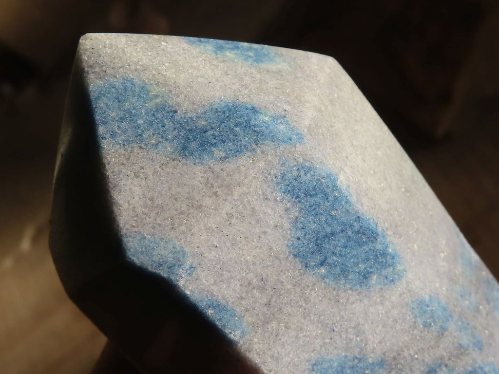 Polished Blue Spotted Spinel Quartz Points x 2 From Madagascar - Toprock Gemstones and Minerals 