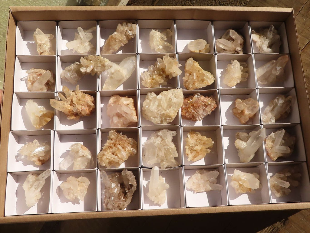 Natural Small Clear Quartz Clusters  x 35 From Madagascar - Toprock Gemstones and Minerals 