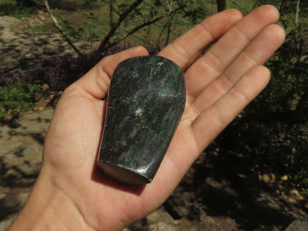 Polished Rare Fluorescent Green Verdite Ruby Corundum Free Forms  x 5 From Zimbabwe - TopRock