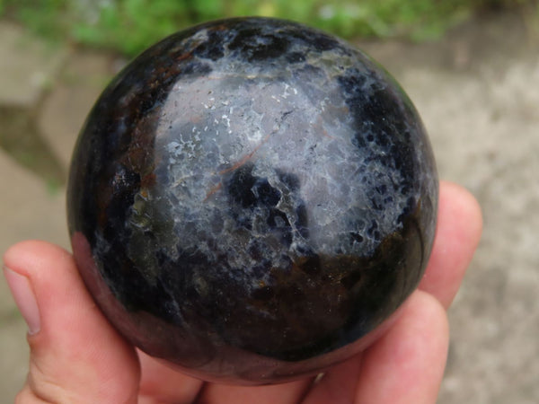 Polished Iolite Water Sapphire Spheres x 2 From Madagascar - TopRock