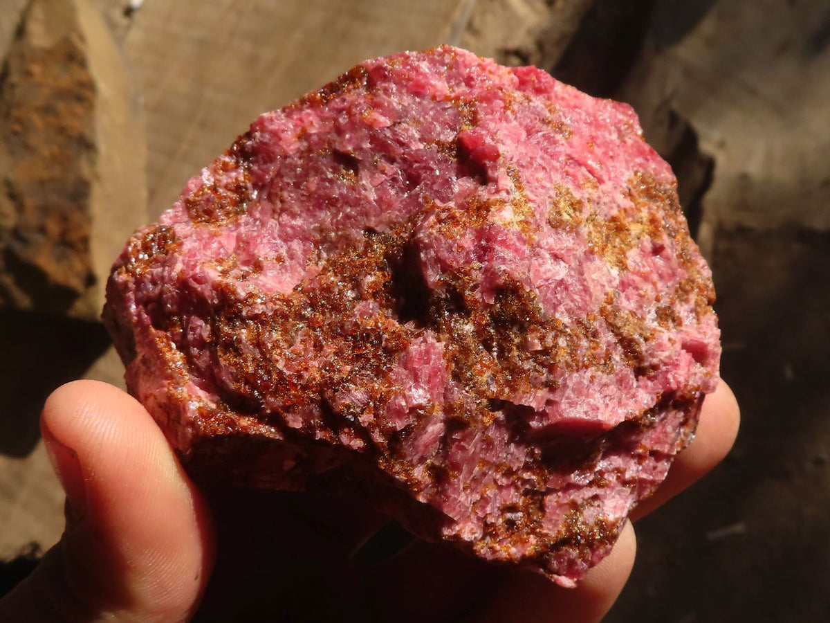 Natural Rough Red Rhodonite Specimens x 6 From Zimbabwe - Toprock Gemstones and Minerals 