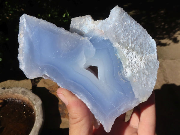 Natural Etched Blue Chalcedony Display Specimens  x 2 From Malawi - TopRock