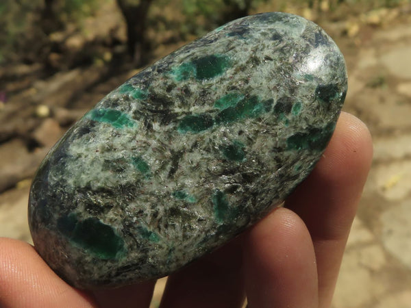 Polished Green Emeralds In Mica & Quartz Schist Free Forms  x 6 From Zimbabwe - TopRock